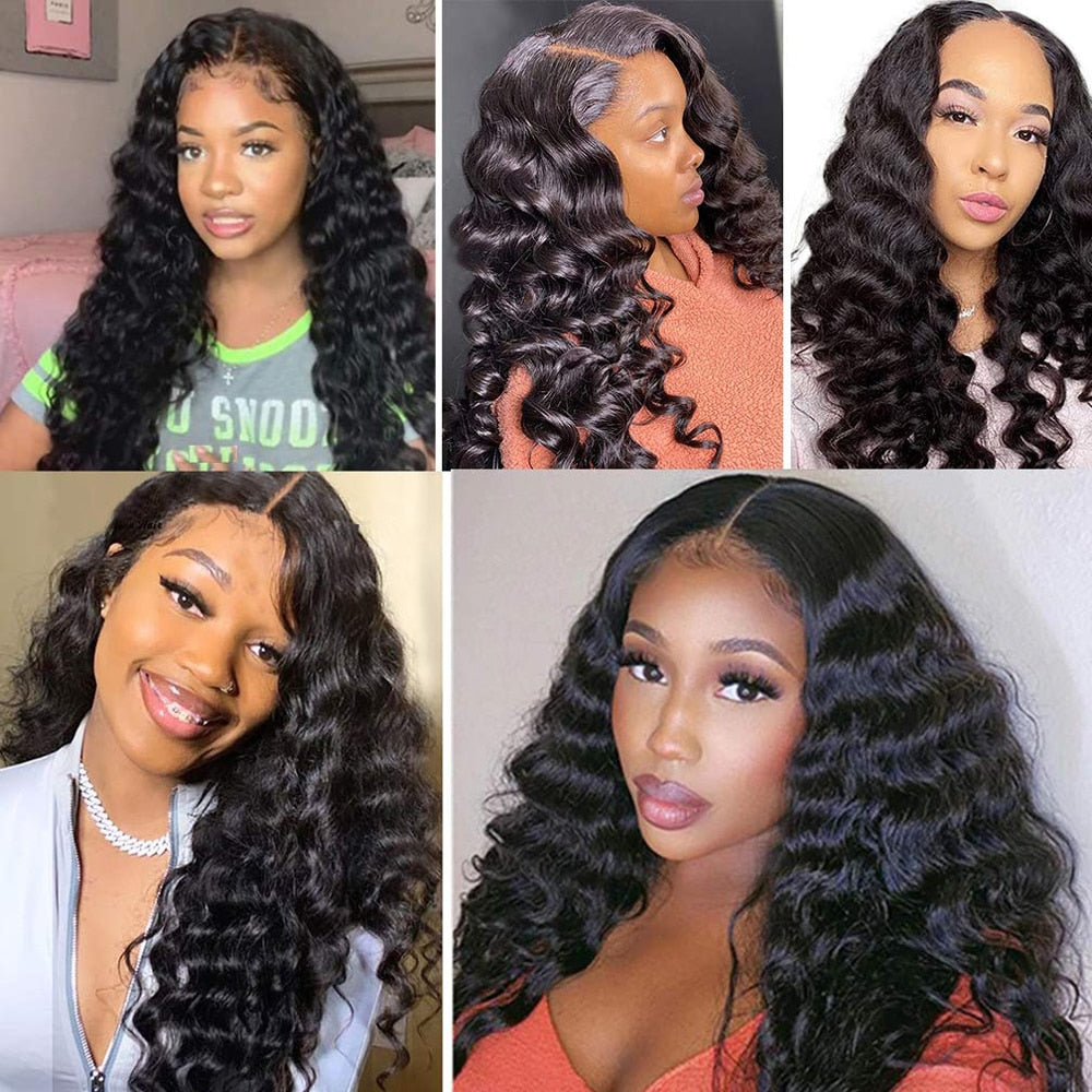 'Santorini' Loose Deep Wave Transparent Lace Wig