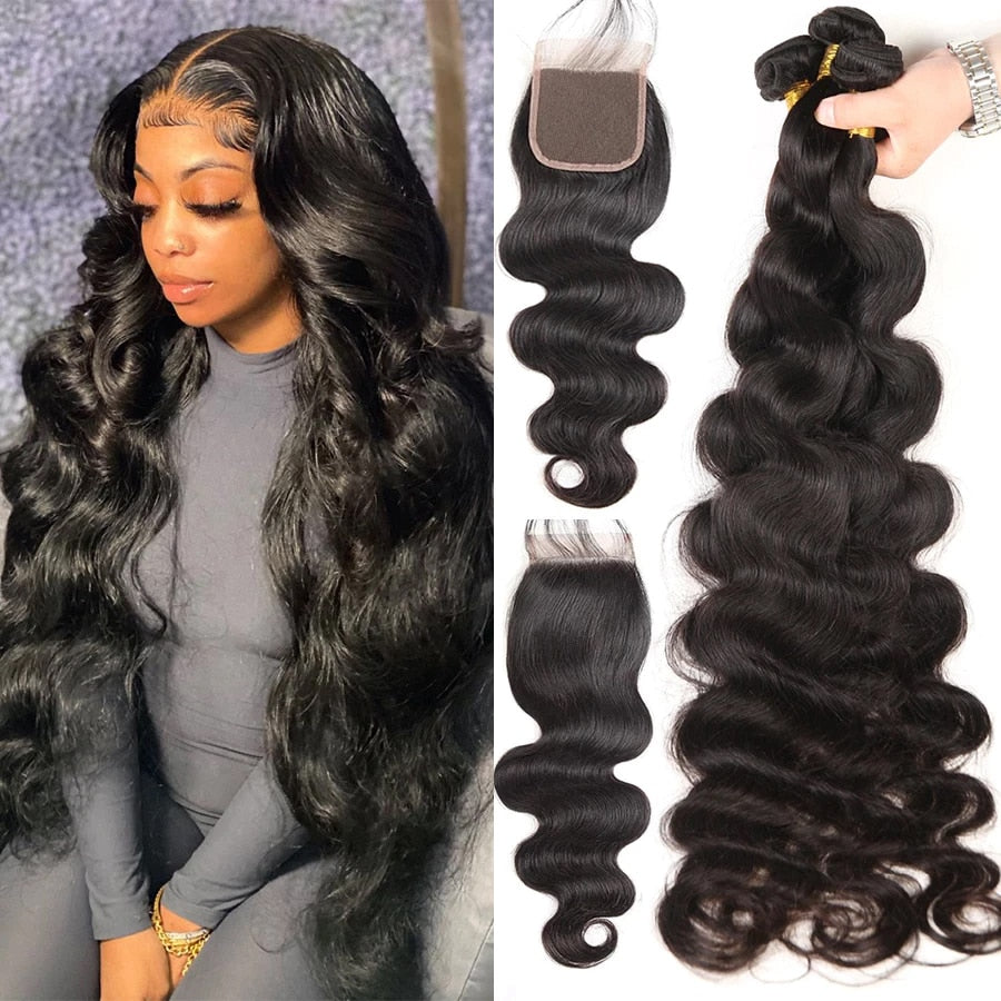 'St. Kitts' Body Wave Lace Frontal Closure With Bundles